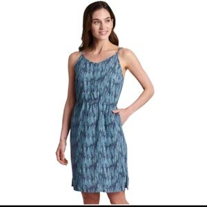 NWOT KÜHL Lucie Dress Blue/Green Sleeveless Dress OutdoorCore Adventure Size M
